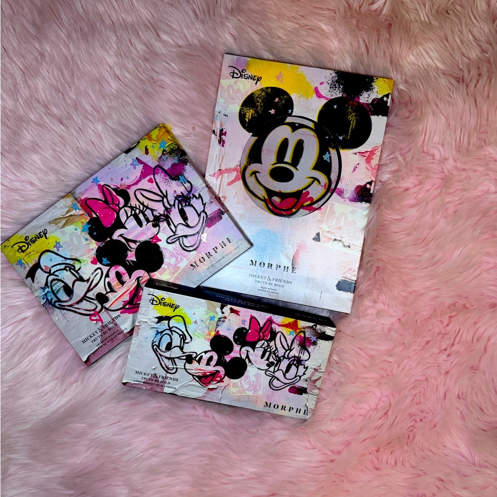 Mickey Mouse Morphe Eyeshadow Mirror and Brushes New in Boxes